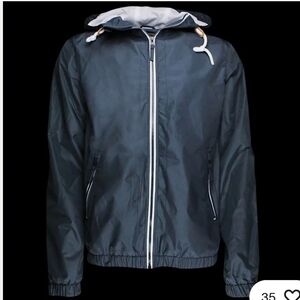 Soul Star Windbreaker Men's Hooded Raincoat with Water-Resistant Design, SZ M